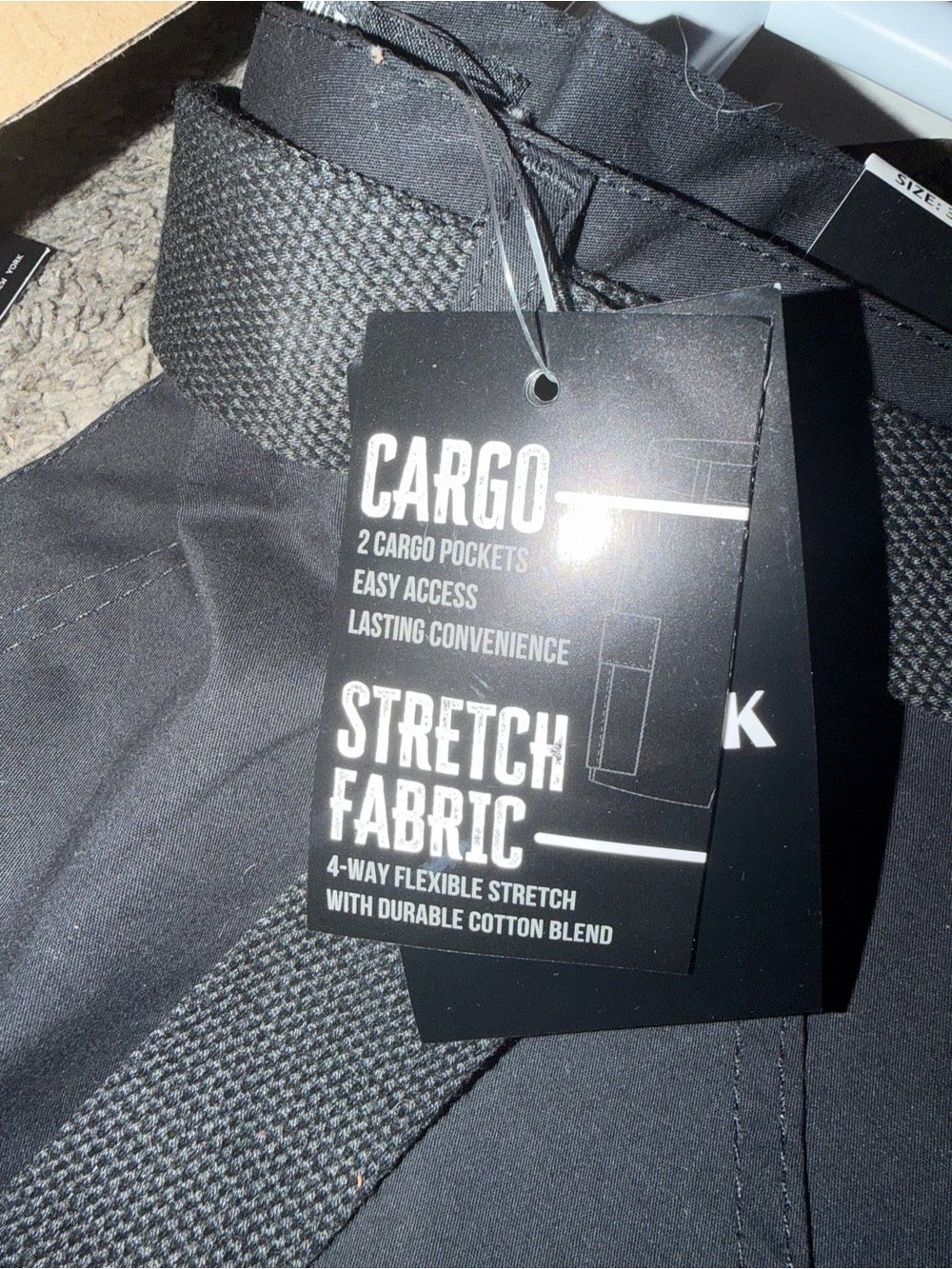 Men's Black Cargo Stretch Pants BLU ROCK